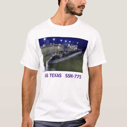 T-shirt Sous-marin d'USS   le TEXAS SSN-775 (Devant)