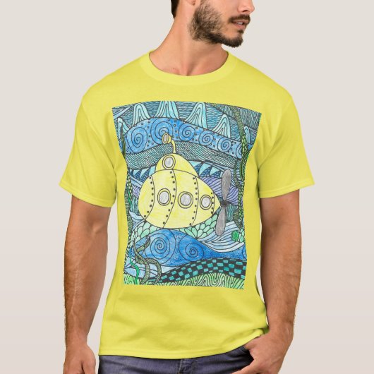 T-shirt Sous-marin JRG jaune (Devant)