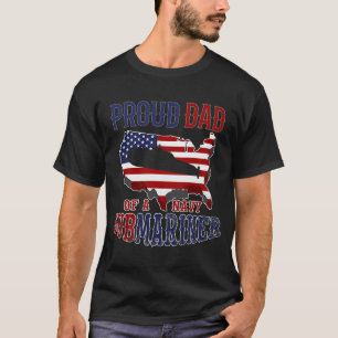 T-shirt Sous-marinier Sous-marins Vétéran Papa fier d'un N