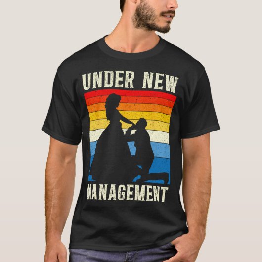 T-shirt Sous nouvelle direction Marié Mariage Enterrement  (Devant)