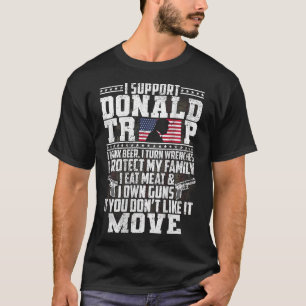 T-shirt Soutenez Donald Trump Je Bois De La Bière Je Tourn