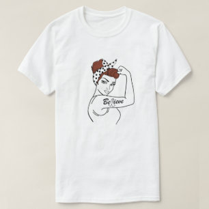 T-shirt Soutenez la croyance du guerrier de sensibilisatio