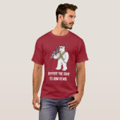 T-shirt Soutenez la droite d'armer des ours (Devant entier)