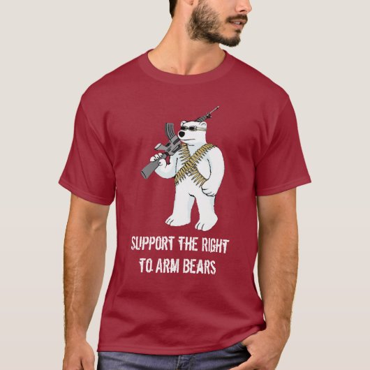 T-shirt Soutenez la droite d'armer des ours (Devant)