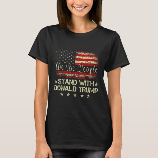 T-shirt Soutenez L'Amérique Avec Donald Trump 2024 (Devant)