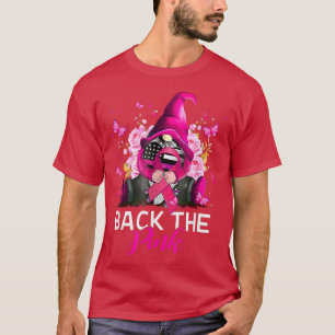 T-shirt Soutenez le gnome rose Ruban rose de sensibilisati