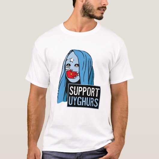 T-shirt Soutenez les Ouïghours (Devant)