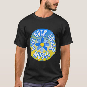 T-shirt Soutenez l'Ukraine Amour plutôt que Colère Musique