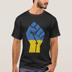 T-shirt Soutenez l'Ukraine avec le drapeau ukrainien