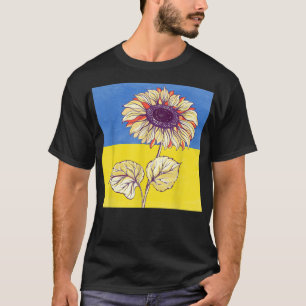 T-shirt Soutenez l'Ukraine Je me tiens avec le drapeau ukr