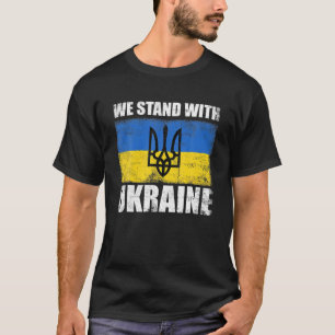 T-shirt Soutenez L'Ukraine Je Me Tiens Avec L'Ukraine Drap