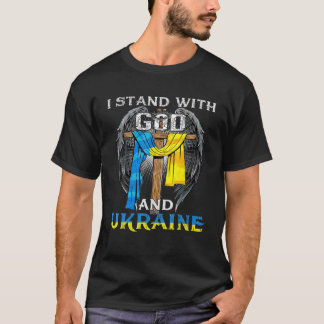 T-shirt Soutenez L'Ukraine Je Me Trouve Avec Le Drapeau Di