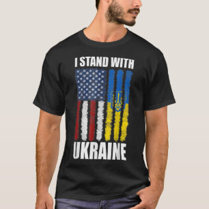 T-shirt Soutenez l'Ukraine Je suis avec le drapeau de l'Uk
