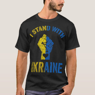 T-shirt Soutenez l'Ukraine Je suis avec le drapeau de l'Uk