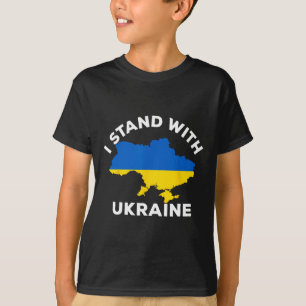 T-shirt Soutenez l'Ukraine Je suis avec l'Ukraine Carte uk