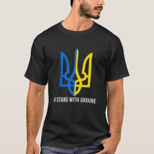 T-shirt Soutenez L'Ukraine Ukrainiens Drapeau I Avec L'Ukr