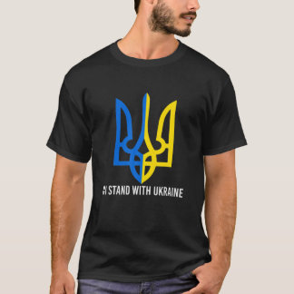 T-shirt Soutenez L'Ukraine Ukrainiens Drapeau I Avec L'Ukr