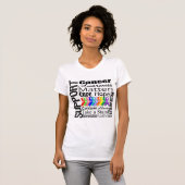 T-shirt Soutenez toute la conscience de cancers (Devant entier)