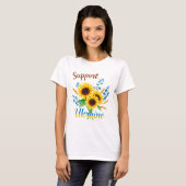 T-shirt Soutenez Ukraine Sunflower (Devant entier)