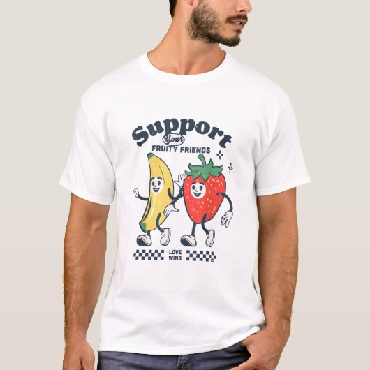 T-shirt Soutenez Vos Amis Fruits Cute Pride (Devant)