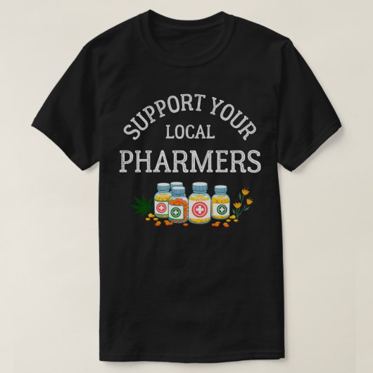 T-shirt Soutenez vos pharmaciens locaux (Design devant)
