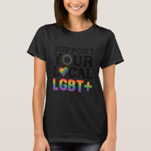 T-shirt Soutenez Votre Lgbt Local Lesbian Gay Fier Amour Q