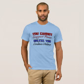 T-SHIRT SOUTENIR LA PAIX - CONDAMNER LA VIOLENCE (Devant entier)