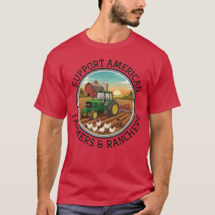 T-shirt soutenir les agriculteurs américains éleveurs agri