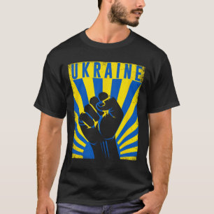 T-shirt Soutenir l'Ukraine Main Poing Ukraine Résister Man
