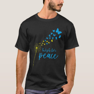 T-shirt Soutenir l'Ukraine Souhaiter la paix Dandelion ukr