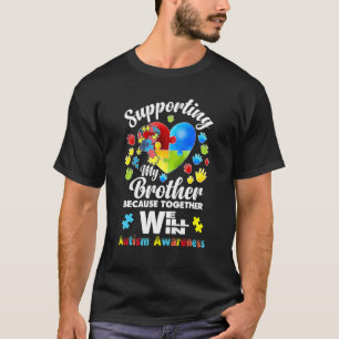T-shirt Soutenir mon frère Puzzle Mois de la sensibilisati