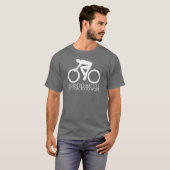 T-shirt Soutenu pour aller à vélo - mais - forcé à (Devant entier)