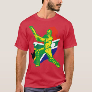 T-shirt South Africa Cricket Player Batsman Design