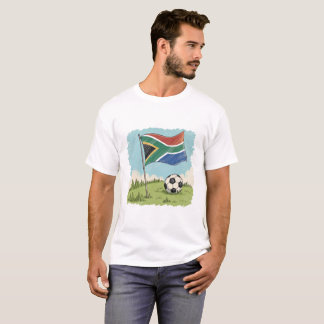 T-shirt South Africa flag and soccer ball