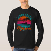 T-shirt South Beach Florida Miami Sunset Vacances Rétro (Devant)