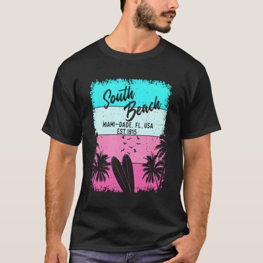 T-shirt South Beach Miami Floride Fl (Devant)