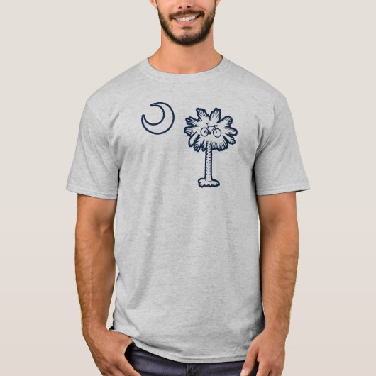 T-shirt South Carolina Flag Palm Tree Bike (Devant)