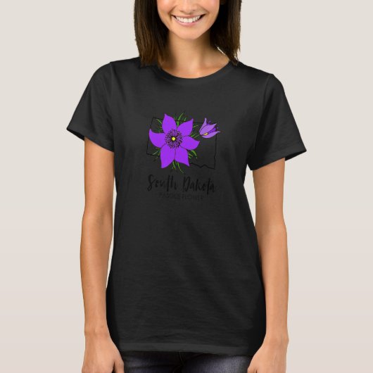 T-shirt South Dakota Pasque Flower   (Devant)