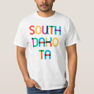 T-shirt South Dakota Vintage Retro Colorful 80s Pop Art