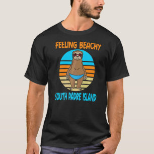 T-shirt South Padre Island Vacances Fun Sloth