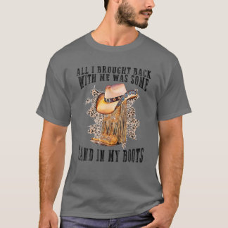 T-shirt Southern Western Country Music Cowboy Boots Sand I