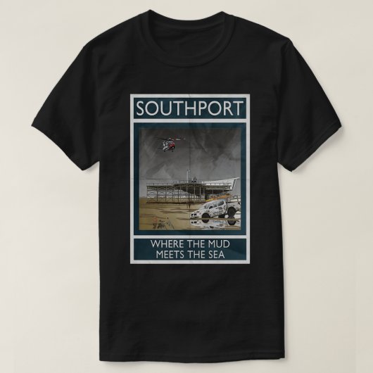T-shirt Southport Où La Boue Rencontre La Mer (Design devant)