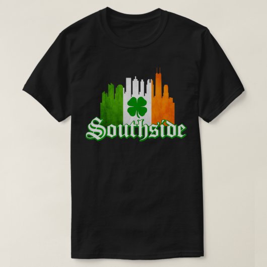 T-shirt Southside Irish Pride Chicago Sky Line Windy City  (Design devant)