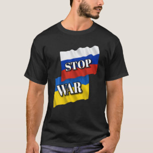 T-shirt Soutien à l'Ukraine cessez la guerre drapeau ukrai