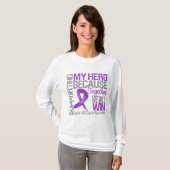 T-shirt Soutien à mon héros - GIST Cancer Awareness (Devant entier)
