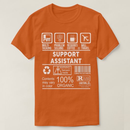 T-SHIRT SOUTIEN ASSISTANT NICE DESIGN (Design devant)