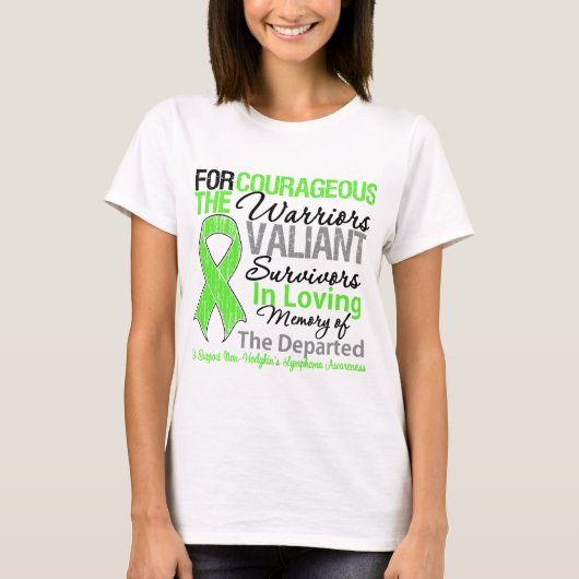 T-shirt Soutien aux hommages Sensibilisation aux lymphomes (Devant)