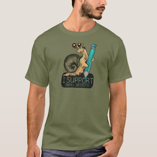 T-shirt Soutien aux petits artistes escargots (Devant)