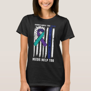 T-shirt Soutien Blue Lives Police Suicide Law