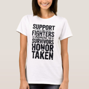 T-shirt Soutien Cancer du Sein Admirer Honorer Cancer du S